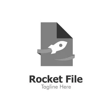 Illustration Vector Graphic of Rocket File Logo. Perfect to use for Technolog Illustrazione stock