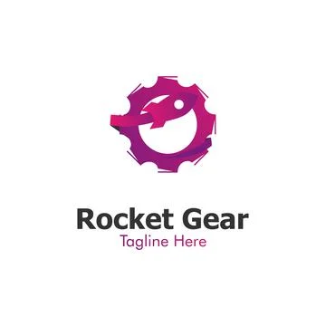 Illustration Vector Graphic of Rocket Gear Logo. Perfect to use for Technolog Stock Illustration