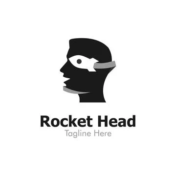 Illustration Vector Graphic of Rocket Head Logo. Perfect to use for Technolog Illustrazione stock