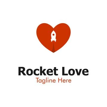 Illustration Vector Graphic of Rocket Love Logo. Perfect to use for Technolog Stock Illustration