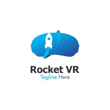 Illustration Vector Graphic of Rocket Virtual Reality Logo. Perfect to use fo Stock Illustration