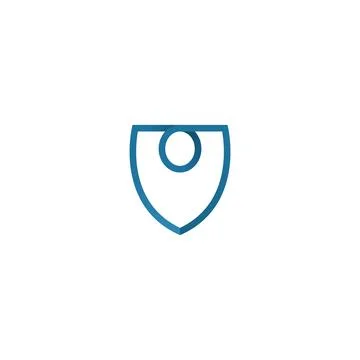 Illustration Vector Graphic of Round and Shield Logo Stock Illustration