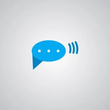 Illustration Vector Graphic of Rounded Chat Logo. Perfect to use for Applicat Stock Illustration