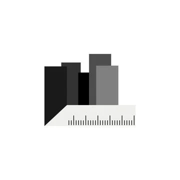 Illustration Vector Graphic of Ruler Building Logo Stock-Illustration