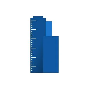 Illustration Vector Graphic of Ruler Building Logo Stock-Illustration