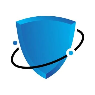 Illustration Vector Graphic of Shield Planet Logo. Perfect to use for Technol Stock Illustration