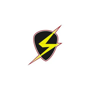Illustration Vector Graphic of Shield Thunder Logo Illustrazione stock