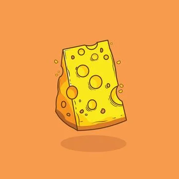 Illustration Vector graphic of slice cheese Stock Illustration