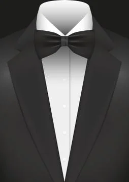 Illustration Vector Graphic Suit with Bow Tie Illustrazione stock