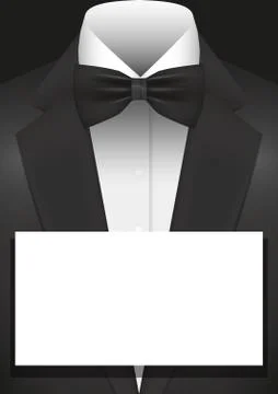 Illustration Vector Graphic Suit with Bow Tie and copyspace Illustrazione stock