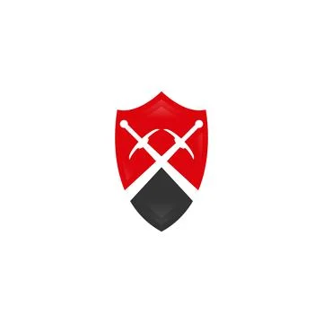 Illustration Vector Graphic of Sword Shield Logo イラスト素材
