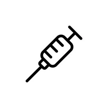 Illustration Vector graphic of syringe icon template Illustrazione stock