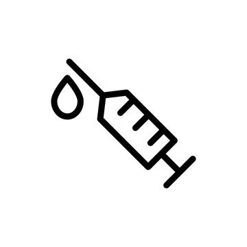 Illustration Vector graphic of syringe icon template Illustrazione stock