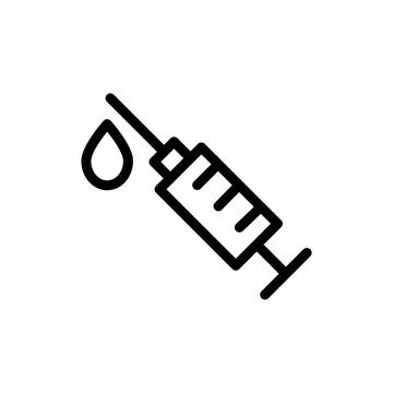 Illustration Vector graphic of syringe icon template Illustrazione stock