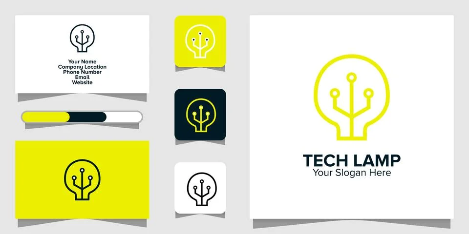 Illustration Vector Graphic of Tech Lamp Logo. Perfect to use for Technology  Stock Illustration