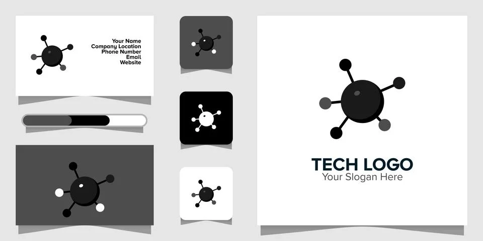 Illustration Vector Graphic of Tech Logo. Perfect to use for Technology Compa Stock Illustration