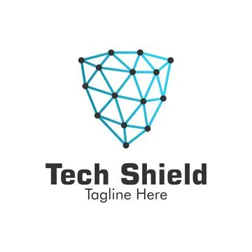 Illustration Vector Graphic of Tech Shield Logo . Perfect to use for Technolo Stock Illustration