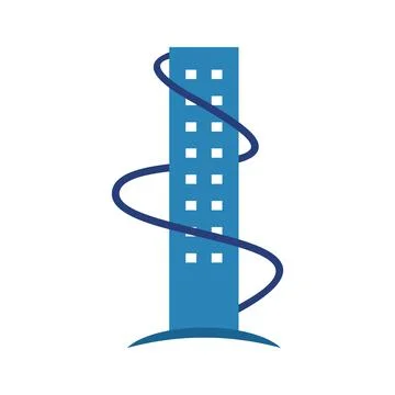 Illustration Vector Graphic of Technology Building Logo Stock Illustration