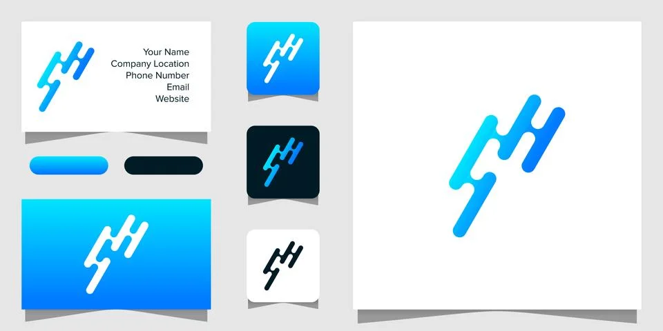 Illustration Vector Graphic of Technology logo and business card Stock-Illustration