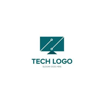 Illustration Vector Graphic of Television Tech Logo. Perfect to use for Techn Stock Illustration
