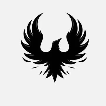 Illustration vector graphic template of silhouette Raven Flying Stock Illustration