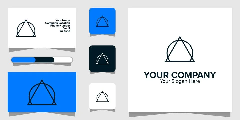 Illustration Vector Graphic of Triangle and Circle Line Logo. Perfect to use  Stock Illustration