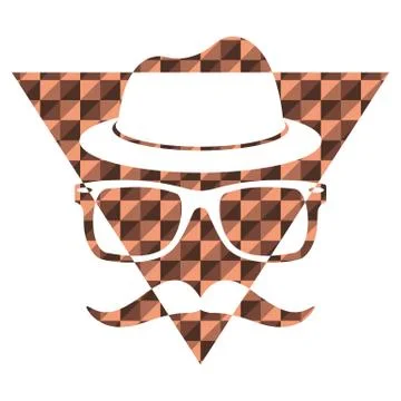 Illustration Vector Graphic Triangle Checked Hipster Illustrazione stock