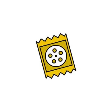 Illustration Vector Graphic of Video Ticket Logo Stock Illustration