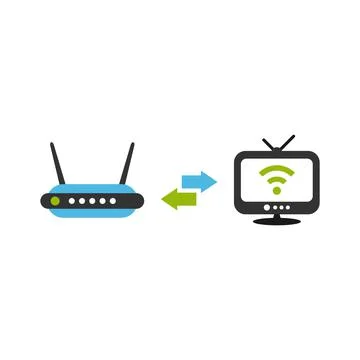 Illustration Vector Graphic of Wireless Internet Television. Perfect to use f Stock Illustration
