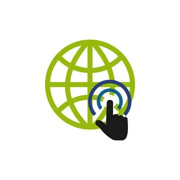 Illustration Vector Graphic of World in a Click. Perfect to use for Technolog Stock Illustration