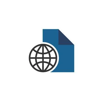 Illustration Vector Graphic of World File Logo. Perfect to use for Technology Stock Illustration