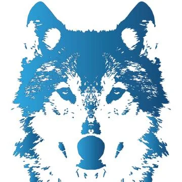Illustration Vector Ice Wolf Stock Illustration