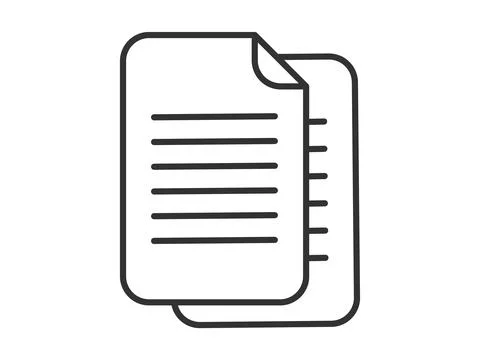 Illustration a vector icon depicting documents, suitable for web and mobile.. Illustrazione stock