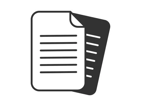 Illustration a vector icon depicting documents, suitable for web and mobile.. 스톡 일러스트