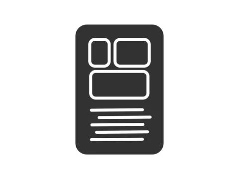 Illustration a vector icon depicting documents, suitable for web and mobile.. Stock Illustration