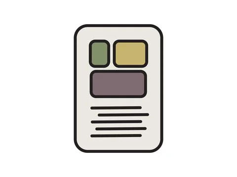 Illustration a vector icon depicting documents, suitable for web and mobile.. Stock Illustration