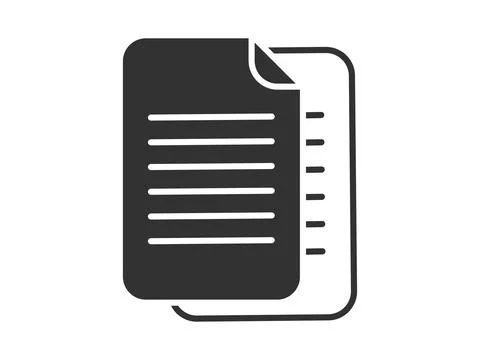 Illustration a vector icon depicting documents, suitable for web and mobile.. Illustrazione stock