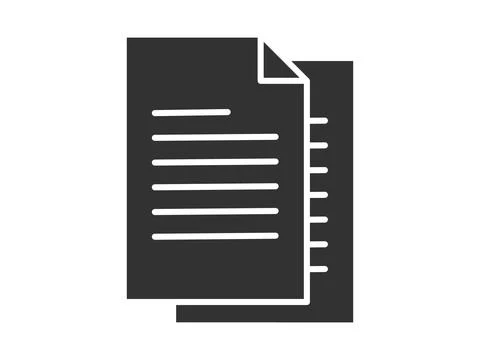 Illustration a vector icon depicting documents, suitable for web and mobile.. Stock Illustration