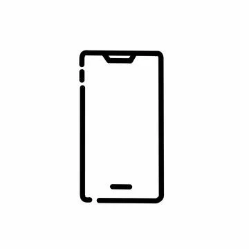 Illustration, Vector, Icon or symbol of mobile phone Stock Illustration