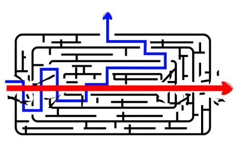Illustration Vector, Illegal way to solve the problem, Black Rectangle Rounde Illustrazione stock