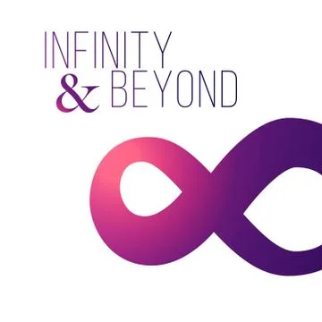 Illustration of Vector Infinity Symbol. To Infinity and Beyond poster. Limitless 스톡 일러스트