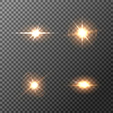 Illustration of Vector Lens Flare Effect. Stock Illustration