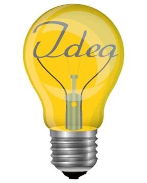 Illustration Vector Light Bulb Idea Illustrazione stock