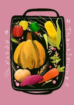 Illustration vegetables for thanksgiving Stock Illustration