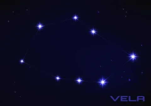 Illustration of vela constellation Stock Illustration