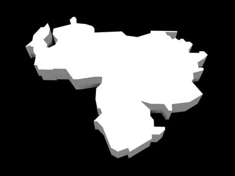 A illustration of the venezuela map Stock Illustration