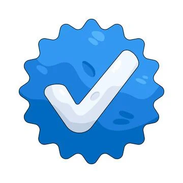 Illustration of verify badge 스톡 일러스트