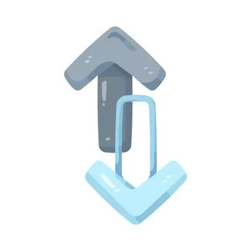 Illustration of vertical swap arrows Stock Illustration