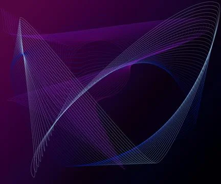 Illustration of vibrant abstract geometric patterns on a dark background Stock Illustration