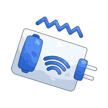 Illustration of vibration sensor Stock-Illustration